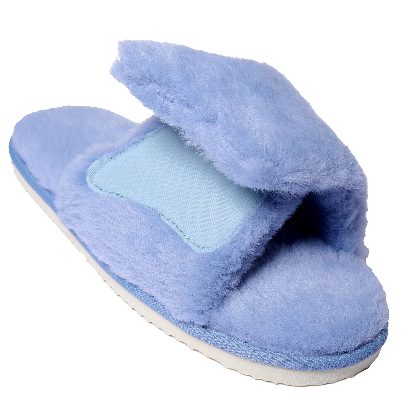 Women's Orthotic Arch Support Slippers Fuzzy Open Toe Memory Foam Slippers Adjustable Width Orthopedic Slippers For Plantar Fasciitis Furry Slide Slippers For Ladies